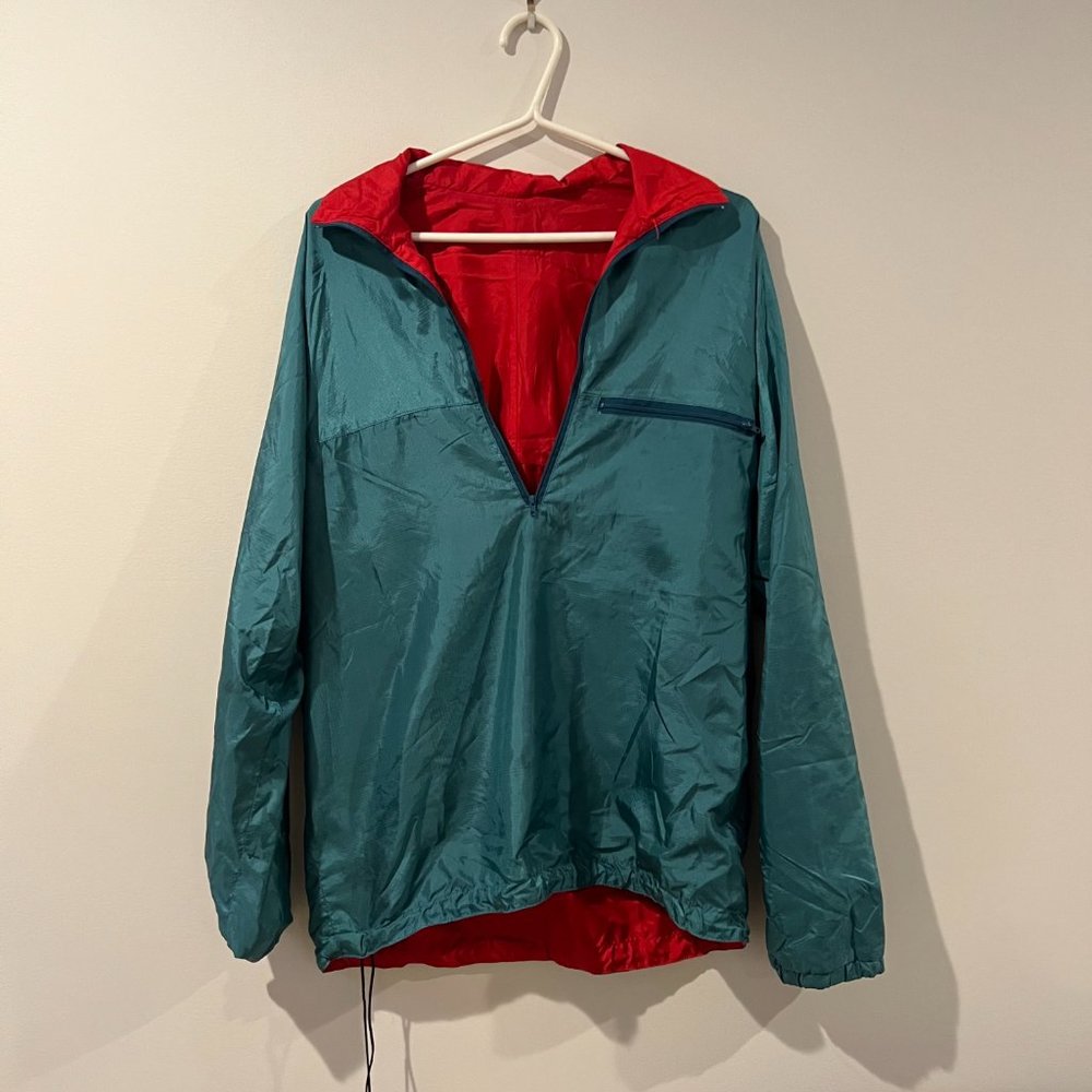 Green & Red Reversible Half Zip Wind Breaker